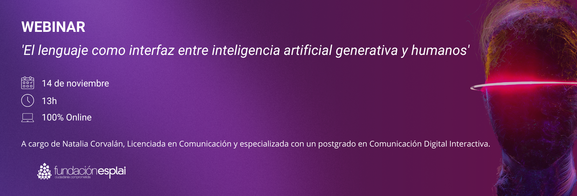 Webinar: El lenguaje como interfaz entre inteligencia artificial generativa y humanos