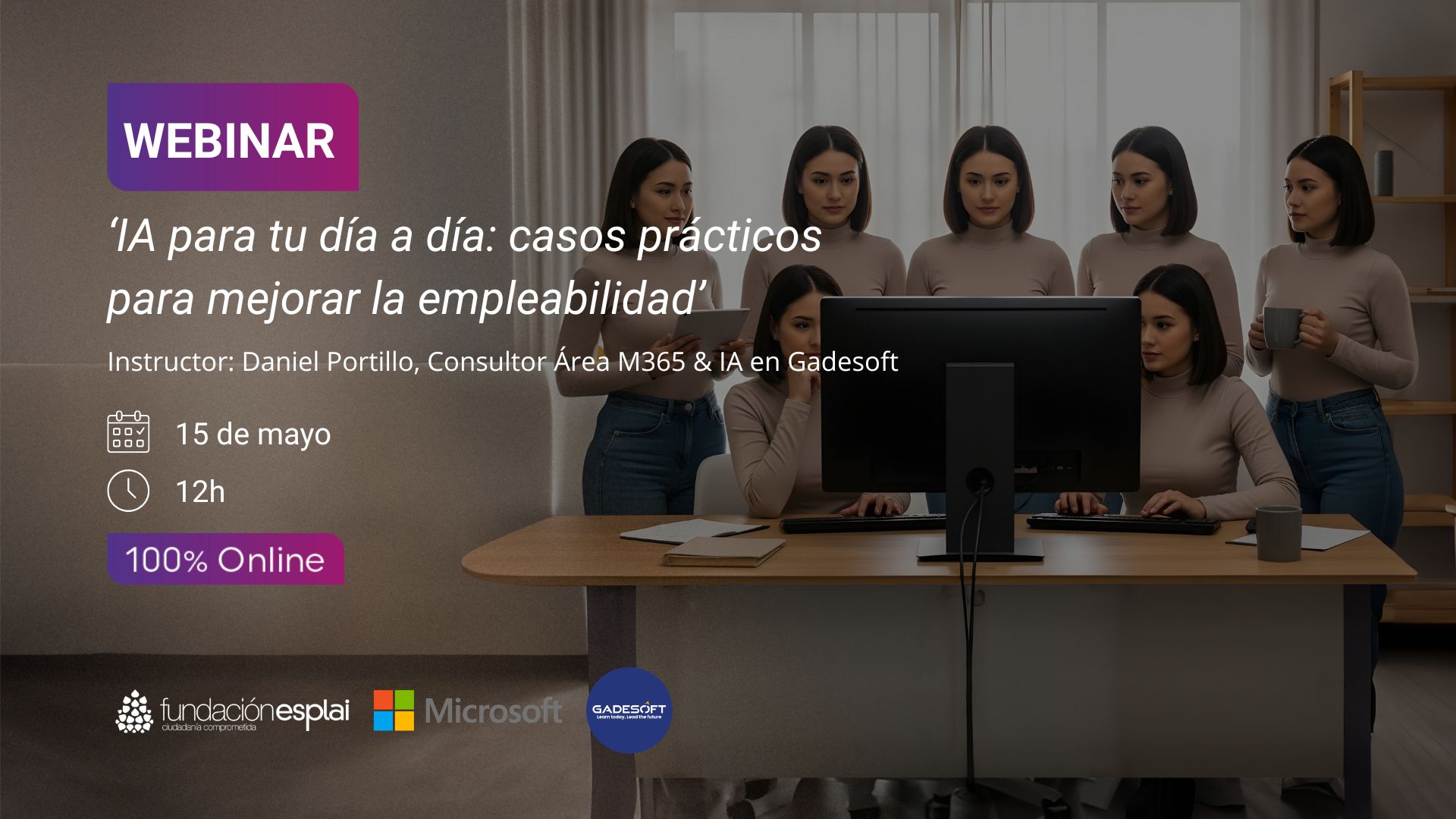 Webinar ‘IA para tu día a día: casos prácticos para mejorar la empleabilidad
